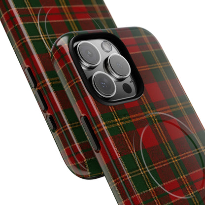 Plaid Holiday iPhone Case — Red & Green Tartan (MagSafe compatible)