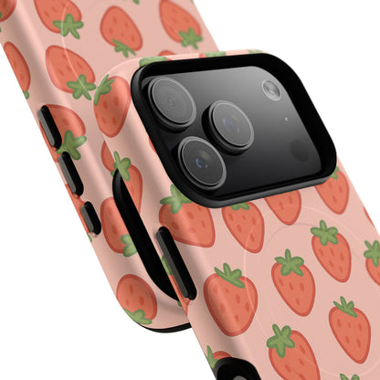 Strawberry Pattern Magnetic Phone Case | Berry Sweet Love