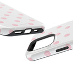 Pink Polka Dot Impact-Resistant Phone Case | MagSafe