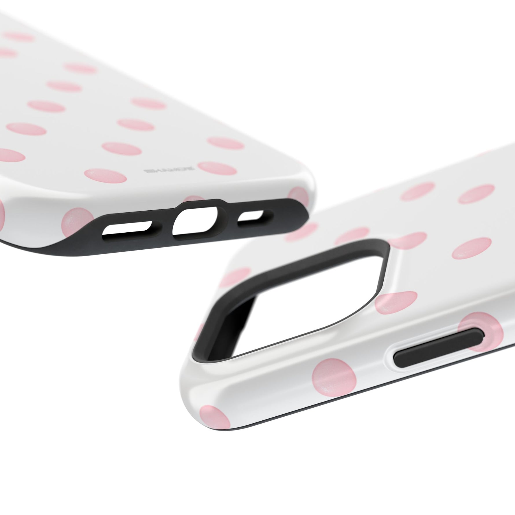 Pink Polka Dot Impact-Resistant Phone Case | MagSafe