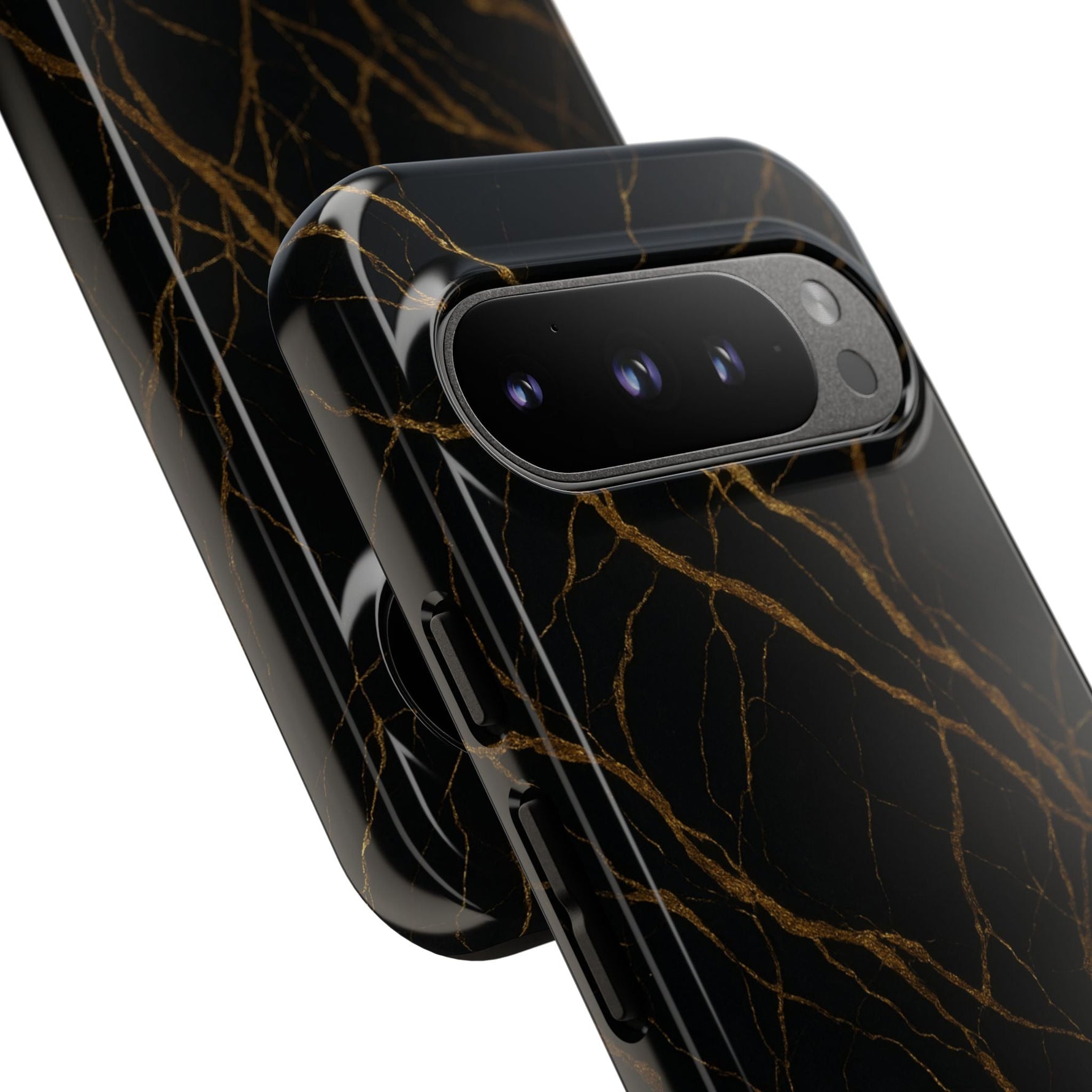 Black Marble Tough iPhone Case  Shamo's
