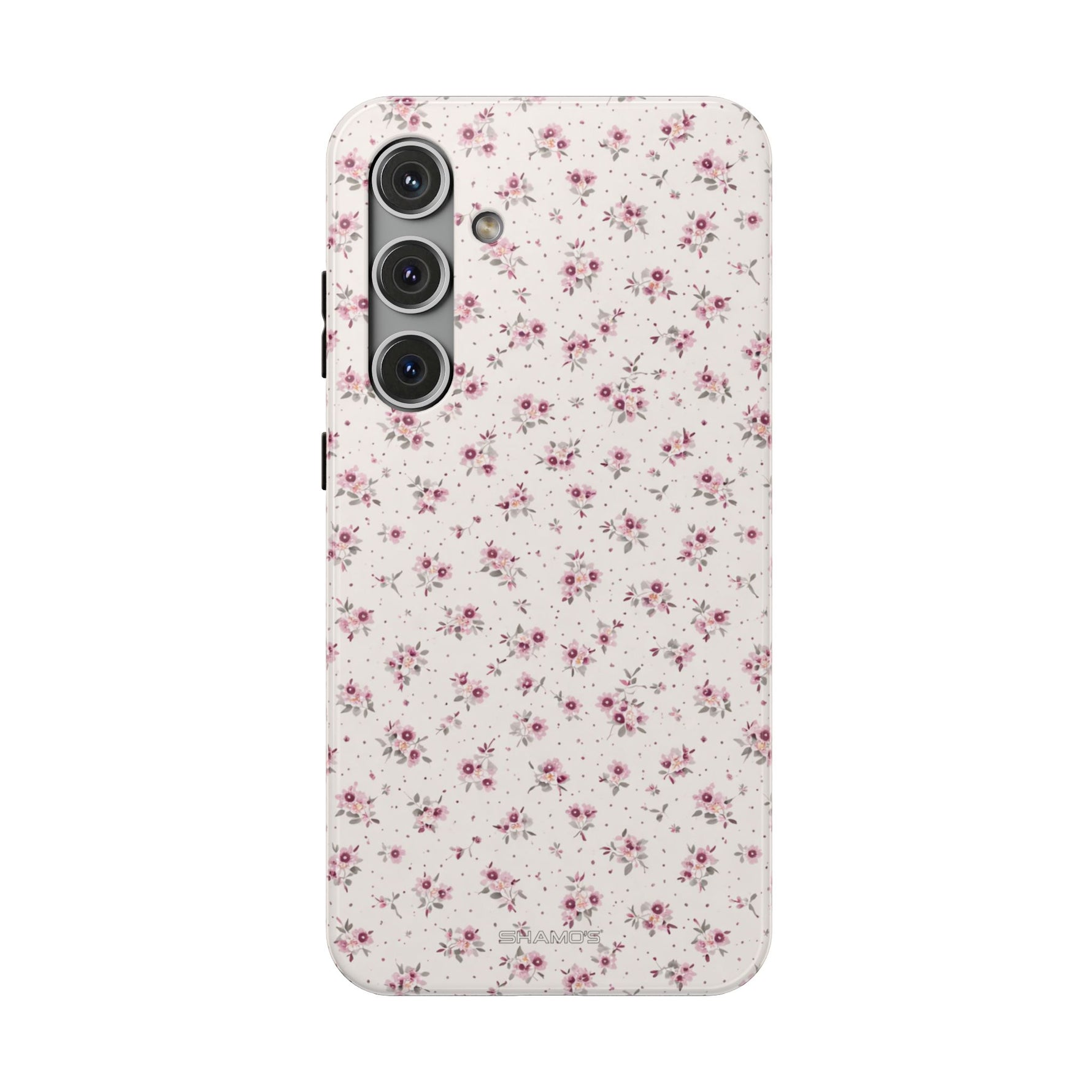 Rosebud Floral Tough iPhone Case | Pink Vintage Flower Protective Cover