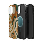 Abstract Earth-Tone Impact iPhone Case — MagSafe  Shamo's