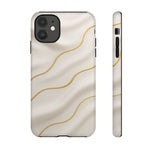 Elegant Gold Wave Tough iPhone Case - Shamo's