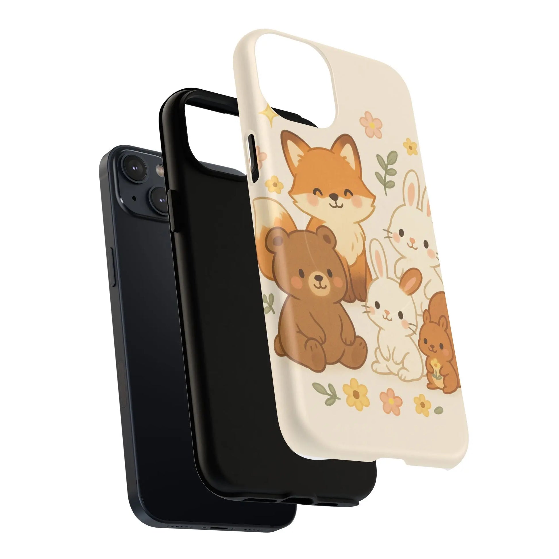 Forest Friends iPhone Case — Fox, Bear & Bunny Design. with MagSafe  Shamo's