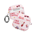 AirPods Case — 'Like a Boss' Pink Cosmetic Pattern Protective Case