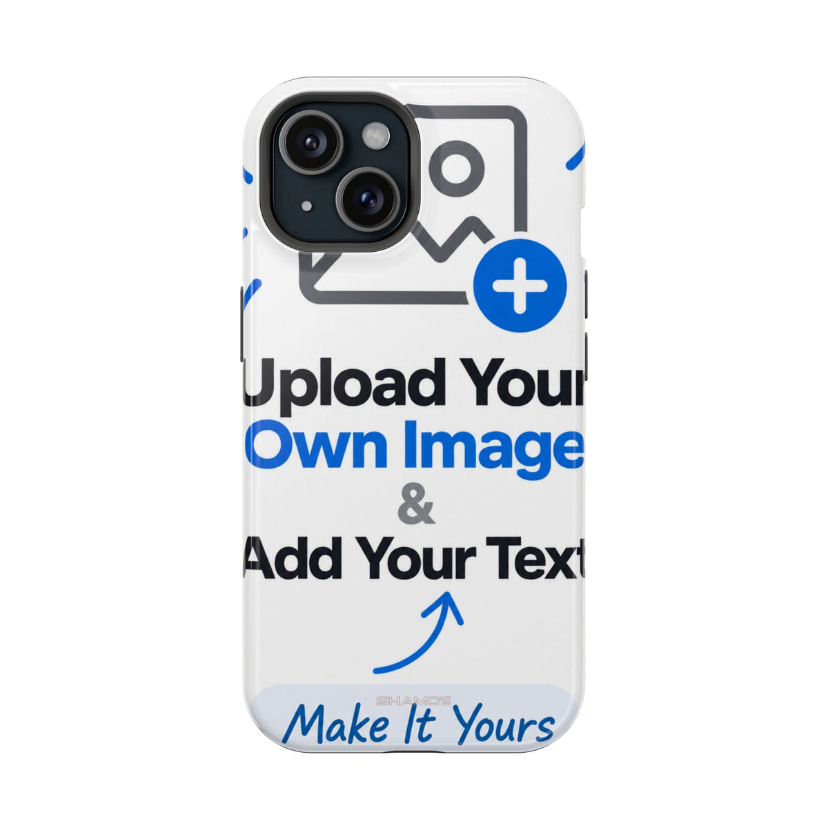 Personalisierbare iPhone-Hülle | Eigenes Foto und Text hinzufügen | MagSafe-kompatibel