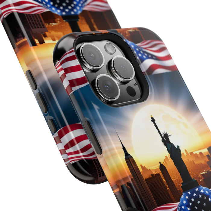 MagSafe American Flag Tough Phone Case: Show Your Patriotism in Style