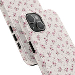 Rosebud Floral Tough iPhone Case — Pink Vintage Flower Protective Cover - iPhone 17 - Shamo's