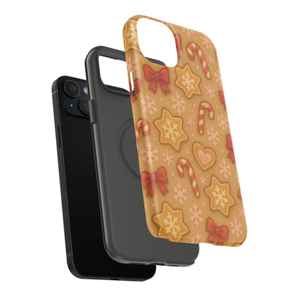Candy Cane & Gingerbread Holiday iPhone Case — Impact-Resistant