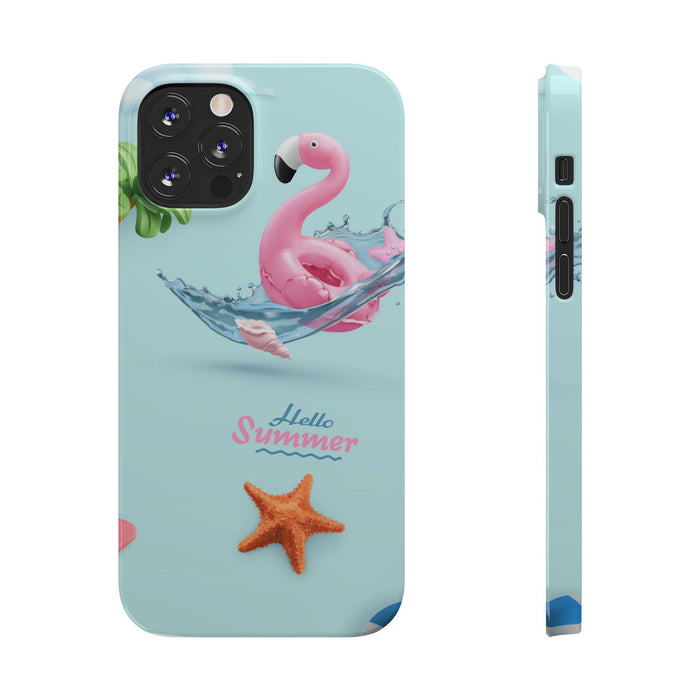 Slim Phone Cases with Hello Summer design