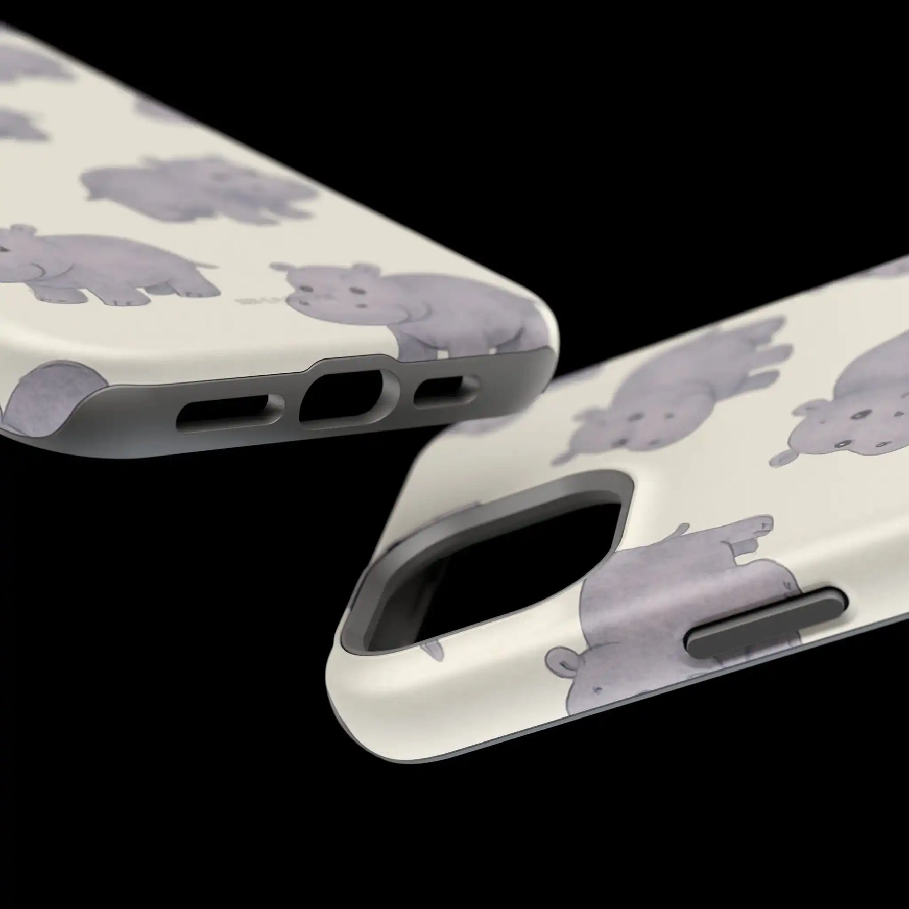 Cute Tiny Hippo Magnetic Impact-Resistant Phone Case