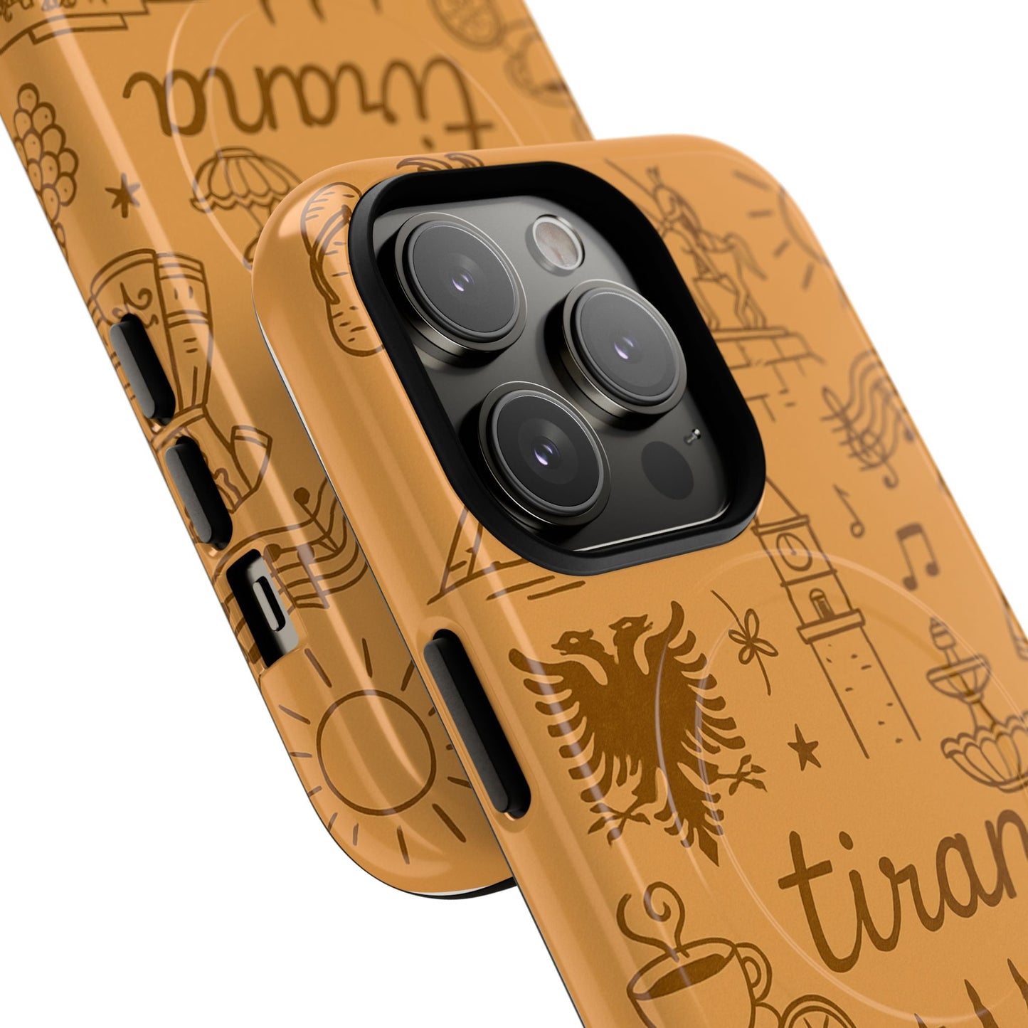 Tirana Illustrated Hand-Drawn iPhone Case — Albanian Landmarks & Icons | MagSafe compatible