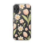 Floral Impact-Resistant Clear iPhone Case - Shamo's