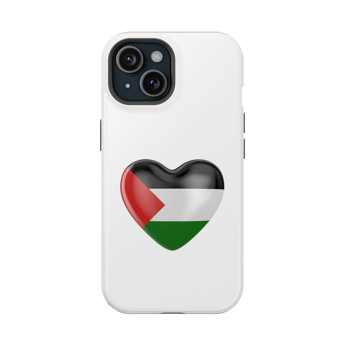 MagSafe Tough Cases with Palestinian flag in heart shape