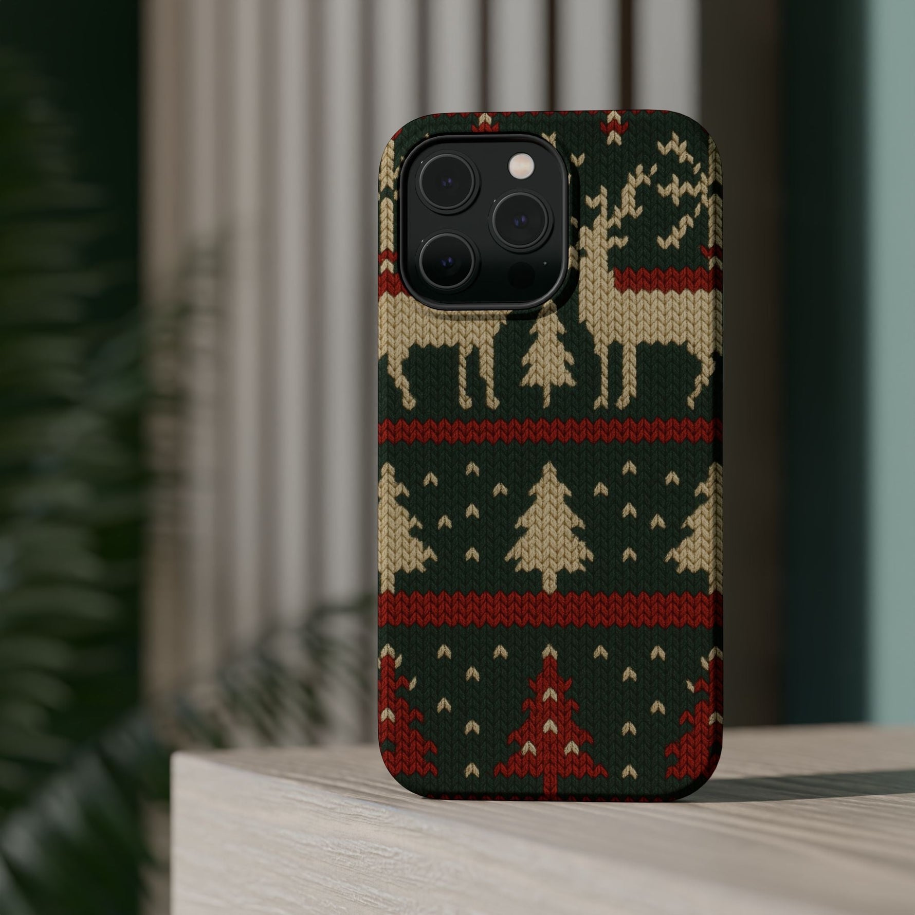 Holiday Reindeer Knit iPhone Case | compatible with MagSafe  Shamo's