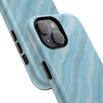 Sky Blue Marble iPhone Case with MagSafe - Shamo's