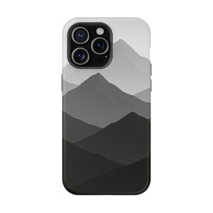 Monochrome Mountain Design iPhone Case | MagSafe  Shamo's iPhone 15 Pro Max / Matte