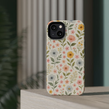 Floral Garden Impact iPhone Case with MagSafe compatibility  Shamo's