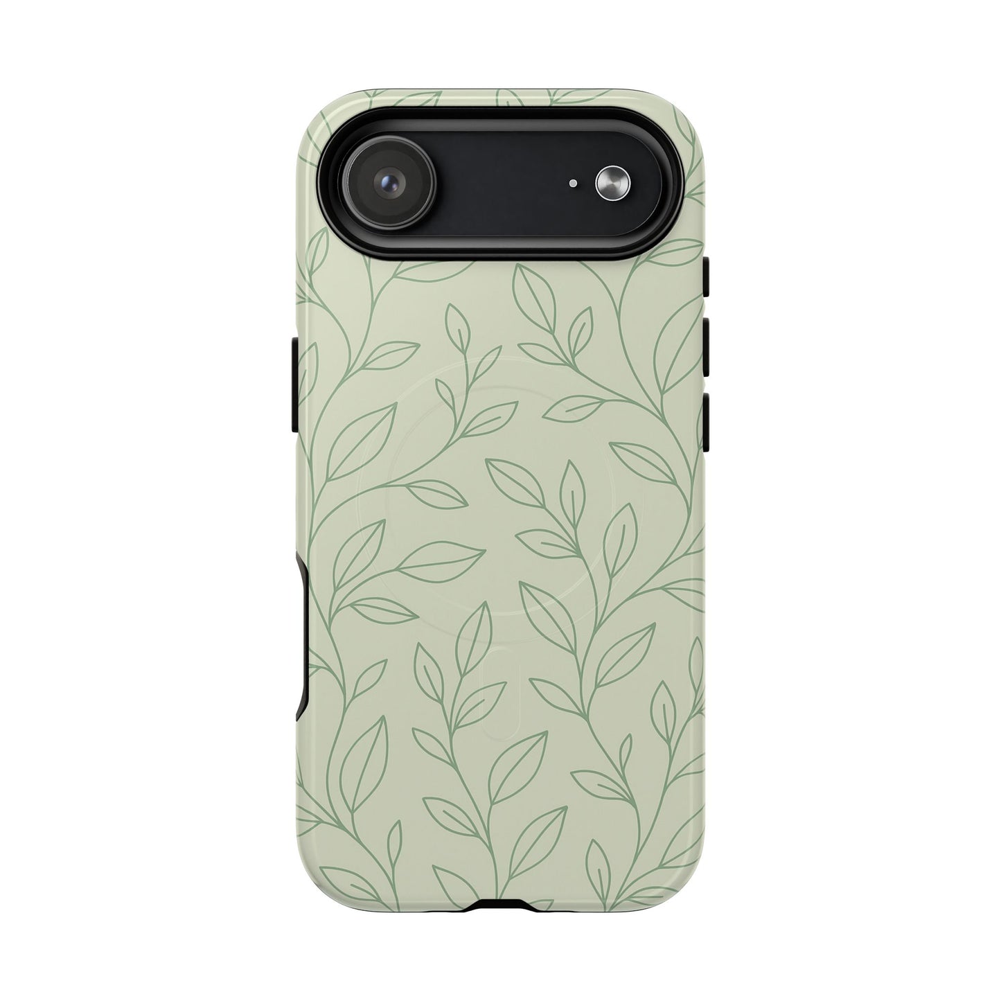Sage Botanical Leaves Floral iPhone Case | MagSafe