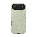 Sage Botanical Leaves Floral iPhone Case | MagSafe - Shamo's