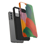 Abstract Color Wave Tough Phone Case — Bold Orange & Green Protective Phone Cover  Shamo's