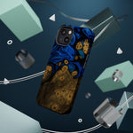 Blue Swirl & Burl Wood Impact iPhone Case | MagSafe compatible  Shamo's