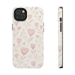 Pink Watercolor Heart Floral Pattern | Tough Impact Phone Case  Shamo's
