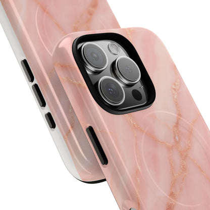 Blush Pink Marble iPhone Case with MagSafe