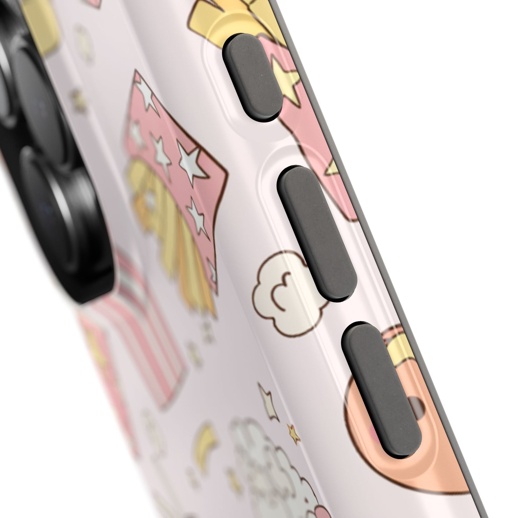 Kawaii Snack Pattern Magnetic Phone Case, Cute Popcorn, Burger & Soda Design with MagSafe Compatibility