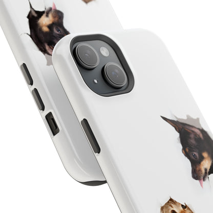 Impact-Resistant Cases with a cat and a dog