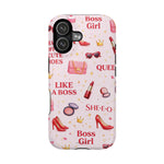 Boss Girl Cosmetic Pattern iPhone Case | MagSafe - iPhone 17 / Glossy - Shamo's