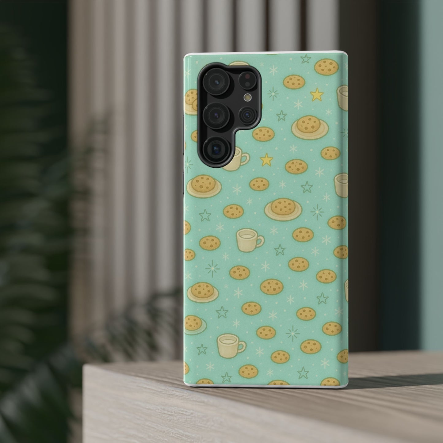 Cookie & Coffee Pattern Tough iPhone Case — Impact-Resistant