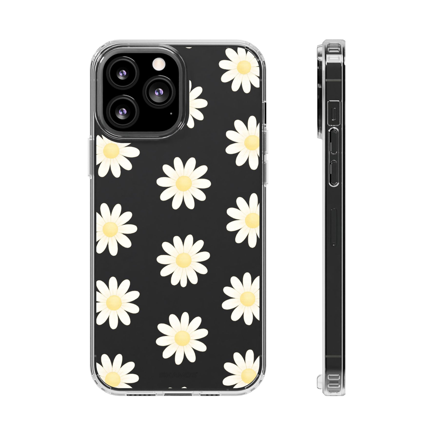 Clear Daisy Floral Phone Case, Impact-Resistant, Anti-Yellowing, Camera & Screen Protection - iPhone 13 Pro Max / Without gift packaging - Shamo's