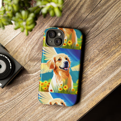 Tough Cases Golden Retriever with Wings Phone case