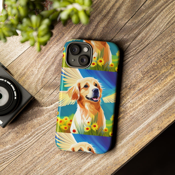 Tough Cases Golden Retriever with Wings Phone case
