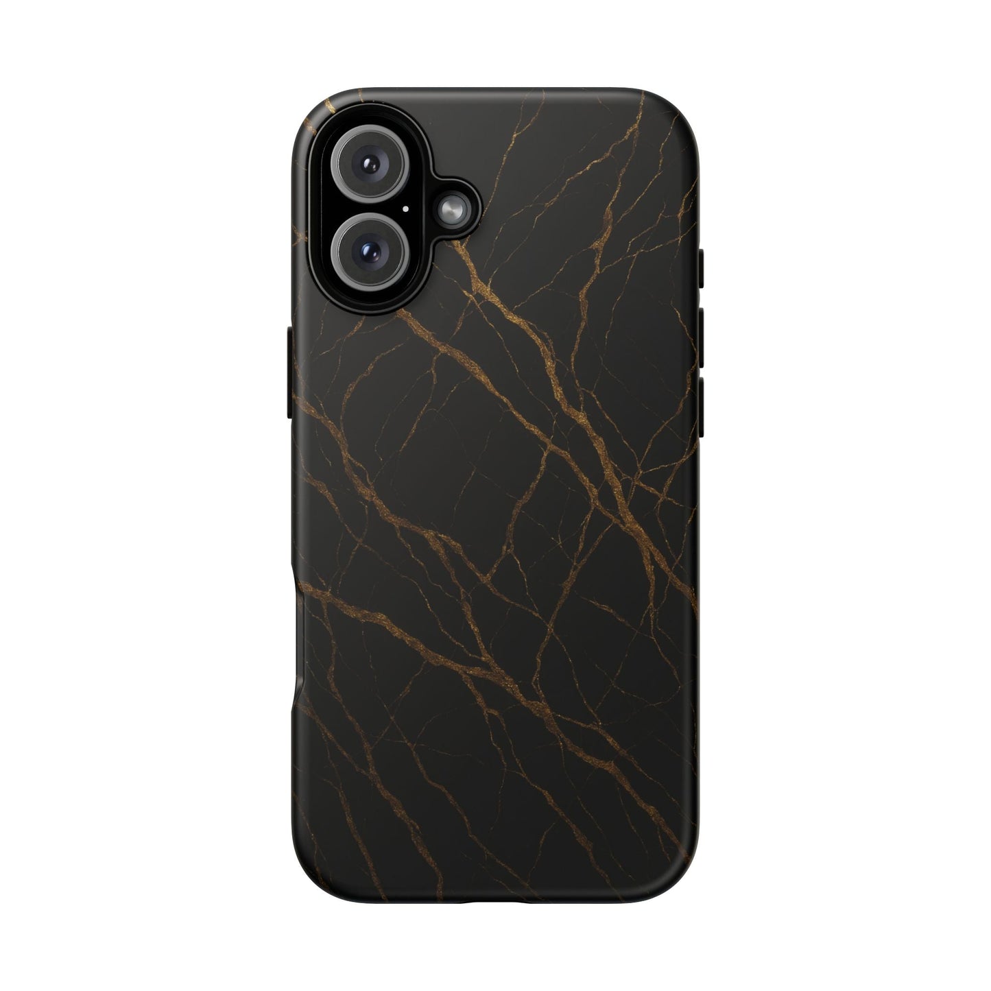 Black Marble Tough iPhone Case