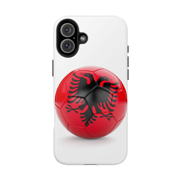 Tough Phone Cases with Albanian soccer flag