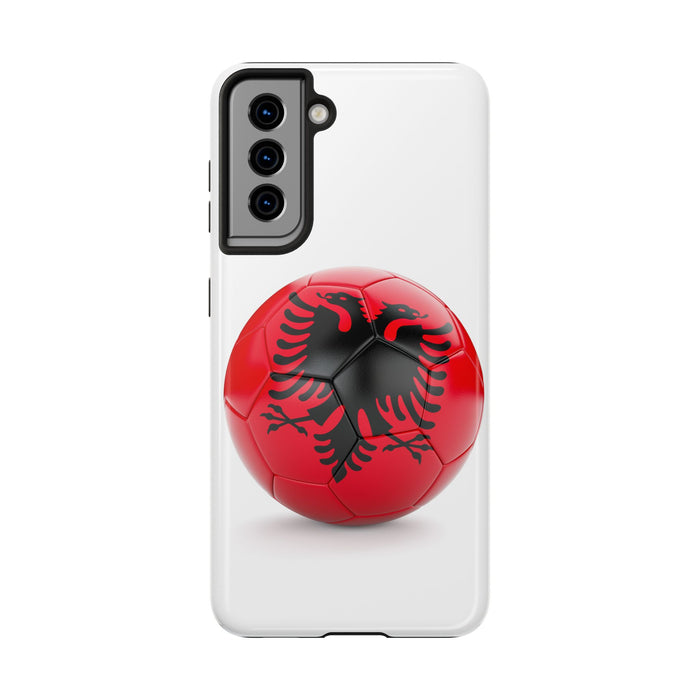 Tough Phone Cases with Albanian soccer flag