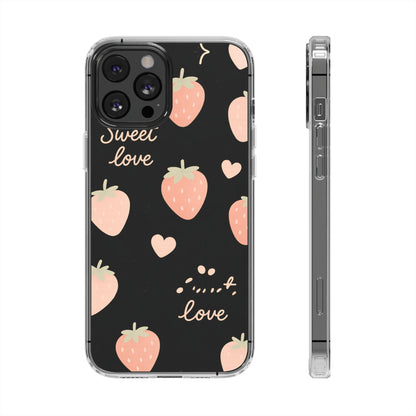 Sweet Love Strawberry Clear iPhone Case | MagSafe - Shamo's