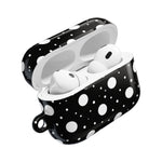 Polka Dot AirPod Case – Black & White Retro Spot Protective Cover