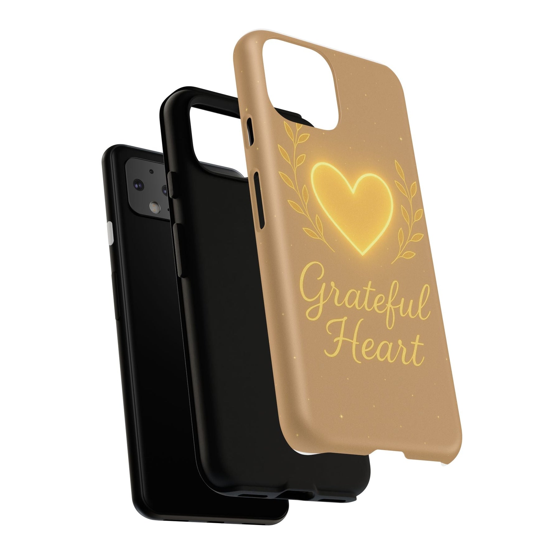 Grateful Heart iPhone Case — Warm Neon Heart  Shamo's