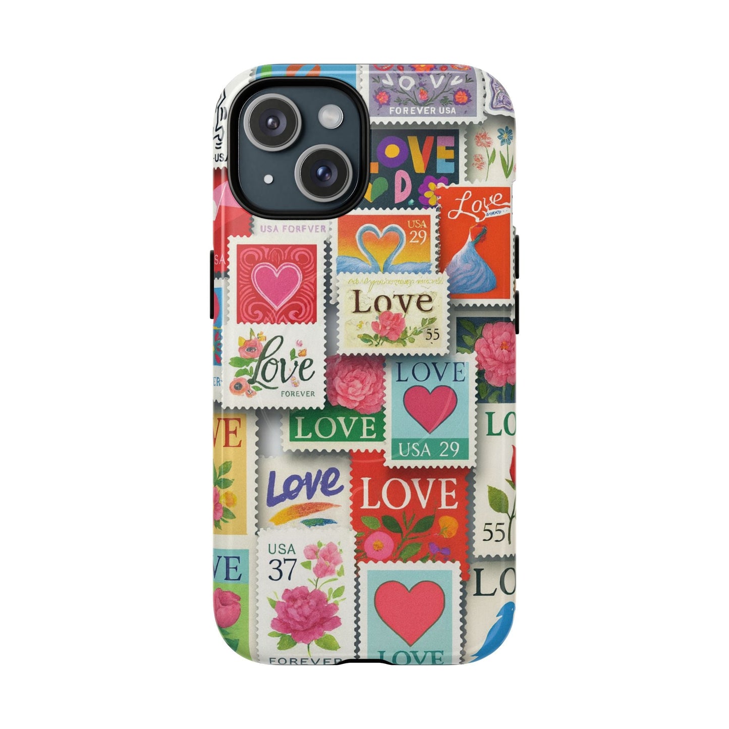 Vintage Romantic Love Stamp iPhone Case | Tough Protection + MagSafe  Shamo's iPhone 15 / Glossy