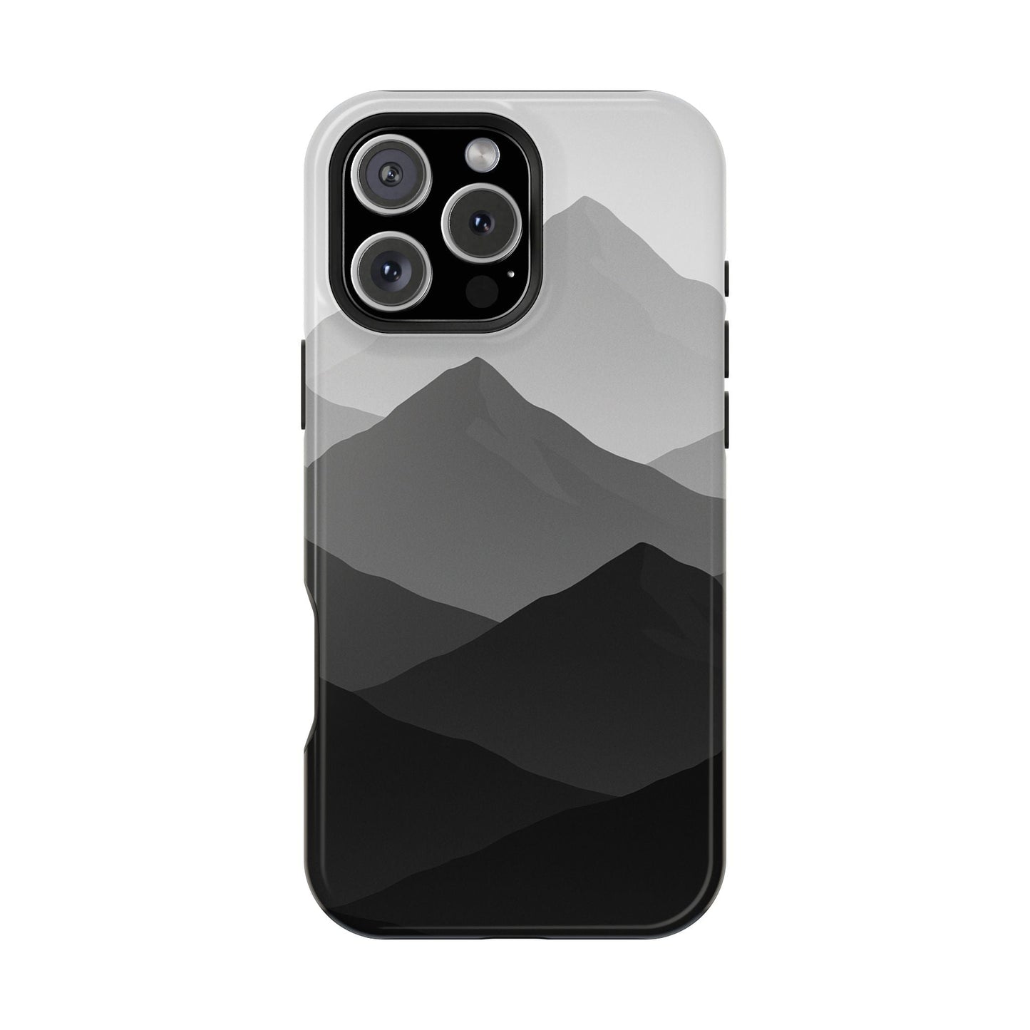 Monochrome Mountain Design iPhone Case | MagSafe  Shamo's iPhone 16 Pro Max / Glossy