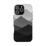 Monochrome Mountain Design iPhone Case | MagSafe  Shamo's iPhone 16 Pro Max / Glossy