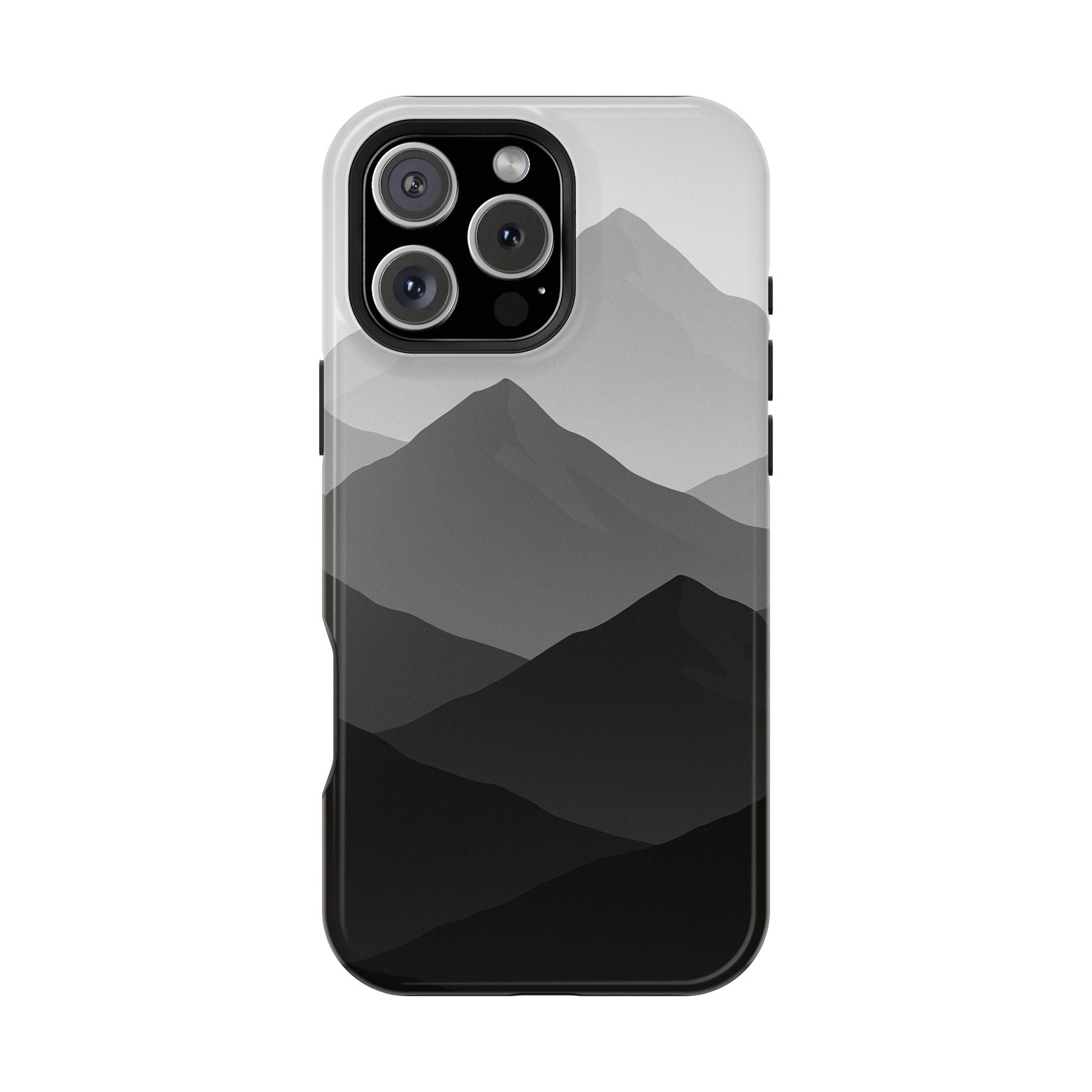 Monochrome Mountain Design iPhone Case | MagSafe  Shamo's iPhone 16 Pro Max / Glossy