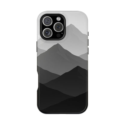 Monochrome Mountain Design iPhone Case | MagSafe  Shamo's iPhone 16 Pro Max / Glossy