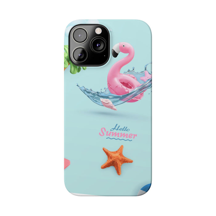 Slim Phone Cases with Hello Summer design