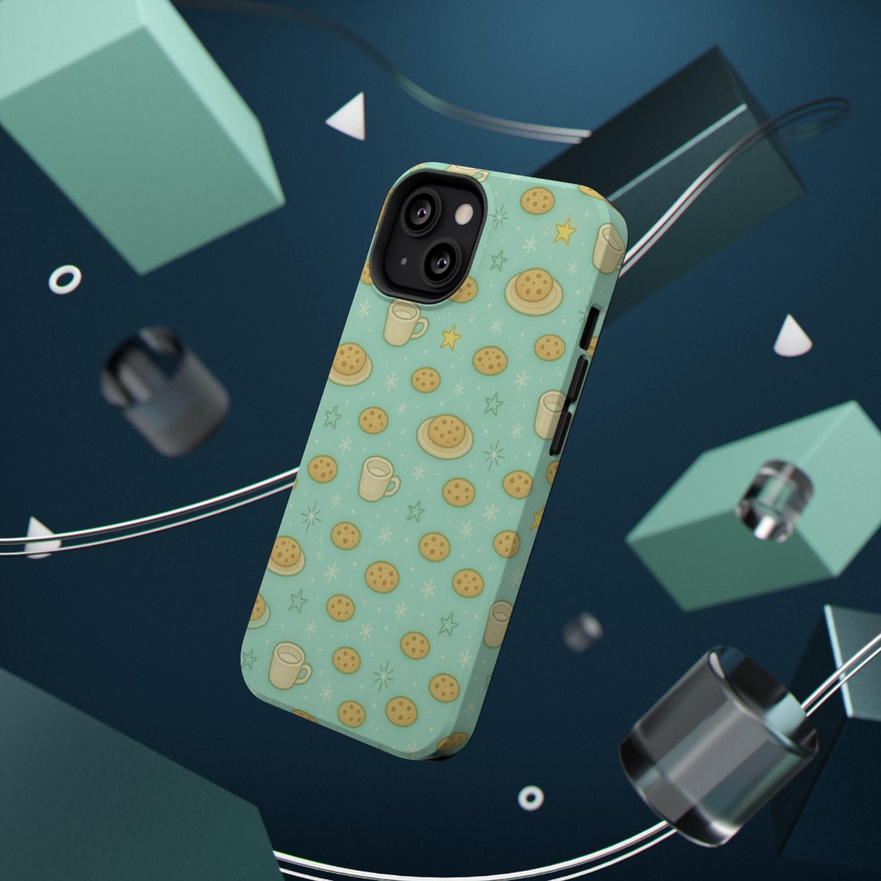 Cookie & Coffee Pattern Tough iPhone Case — Impact-Resistant  Shamo's