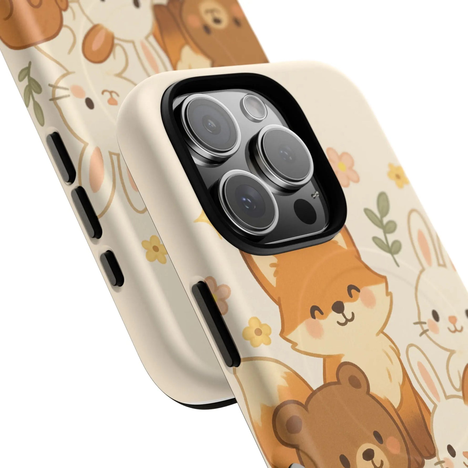 Forest Friends iPhone Case — Fox, Bear & Bunny Design. with MagSafe  Shamo's
